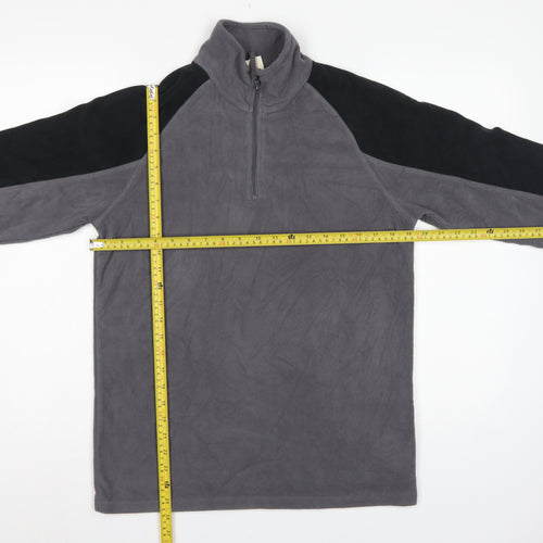 Mountain Warehouse Men’s Grey Black S 1/4 Zip Fleece Sweatshirt