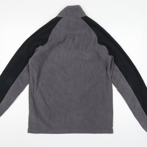 Mountain Warehouse Men’s Grey Black S 1/4 Zip Fleece Sweatshirt