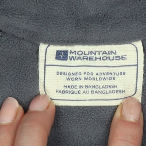 Mountain Warehouse Men’s Grey Black S 1/4 Zip Fleece Sweatshirt