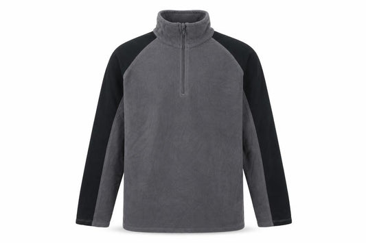 Mountain Warehouse Men’s Grey Black S 1/4 Zip Fleece Sweatshirt