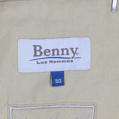 Benny Men's Beige UK 40 Basic Jacket Full Zip Teflon Microfibre