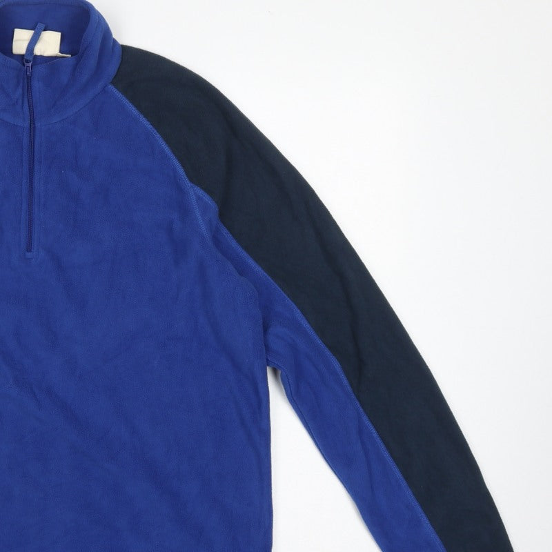 Mountain Warehouse Men’s Blue Black M 1/4 Zip Fleece Sweatshirt