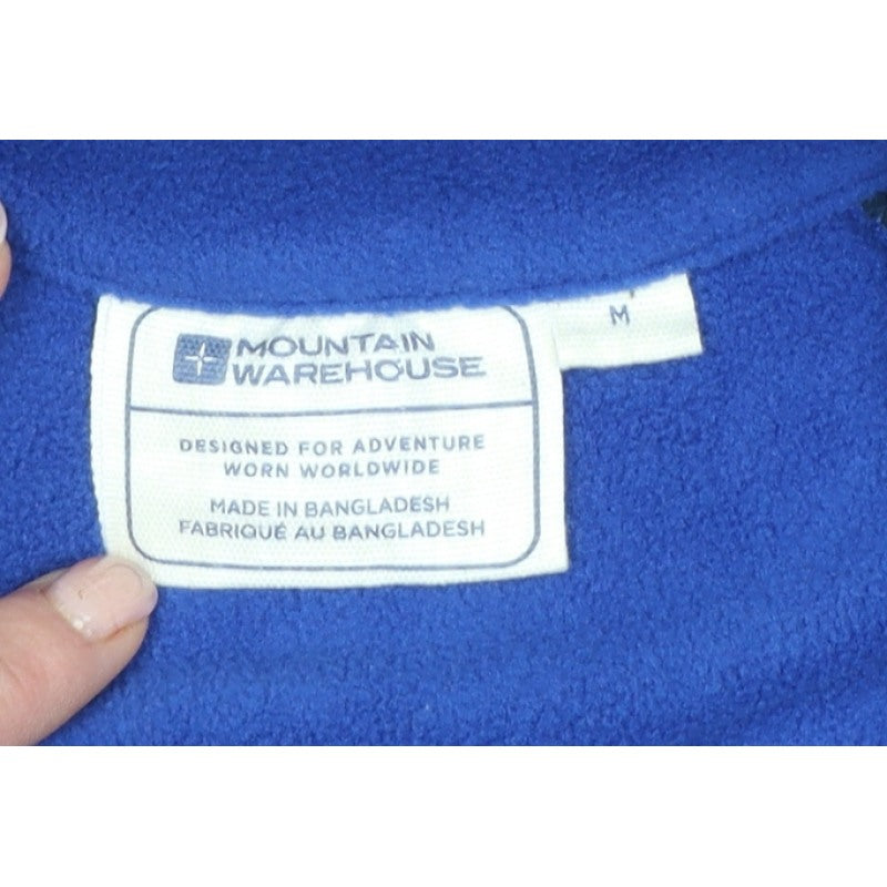 Mountain Warehouse Men’s Blue Black M 1/4 Zip Fleece Sweatshirt