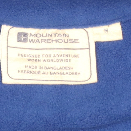 Mountain Warehouse Men’s Blue Black M 1/4 Zip Fleece Sweatshirt