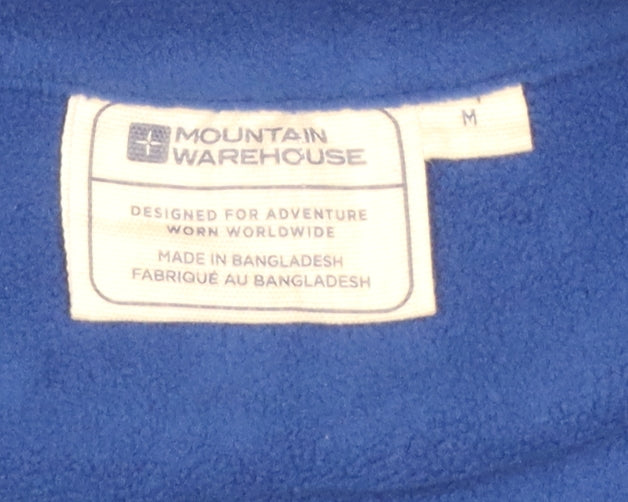 Mountain Warehouse Men’s Blue Black M 1/4 Zip Fleece Sweatshirt