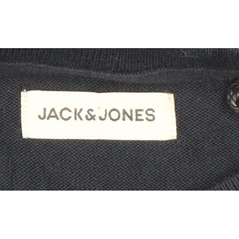 Additional view of Jack & Jones Men’s Black, size S, Crew Neck Cotton Knit jumper