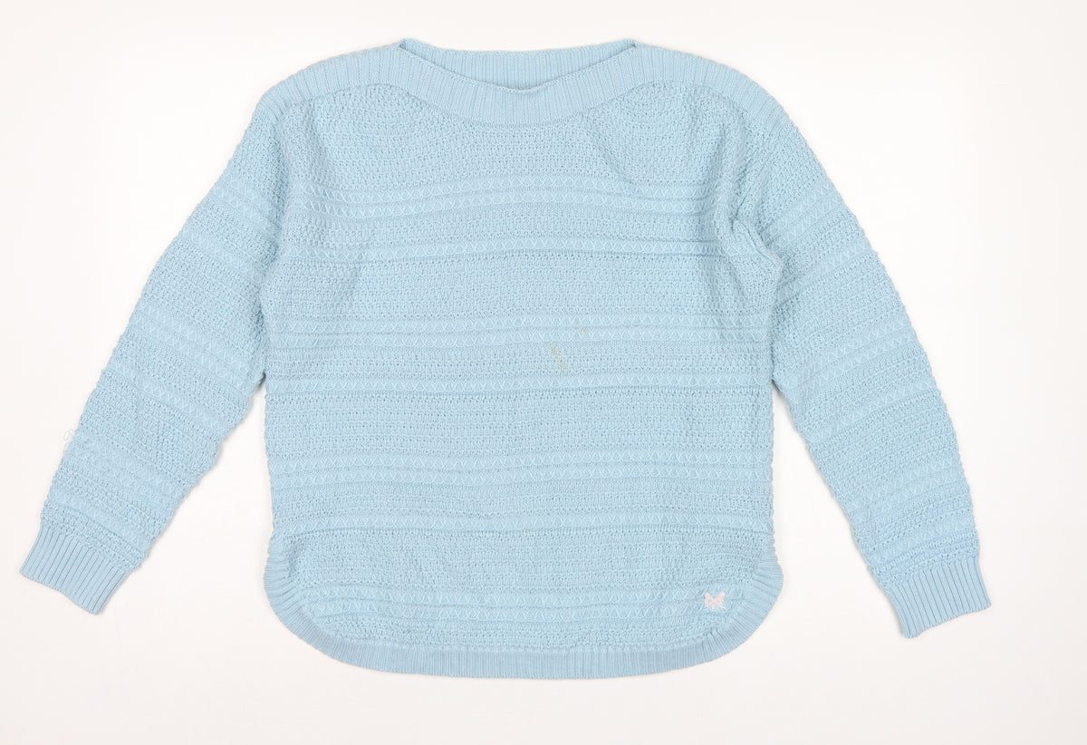 Crew Clothing Company Women Blue UK 14 Crew Neck Knit Pullover Jumper