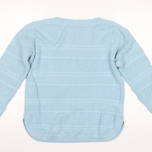 Crew Clothing Company Women Blue UK 14 Crew Neck Knit Pullover Jumper