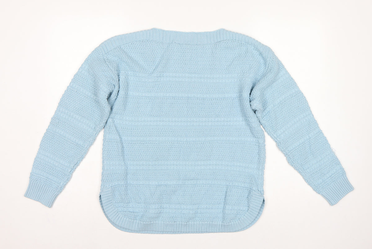 Crew Clothing Company Women Blue UK 14 Crew Neck Knit Pullover Jumper
