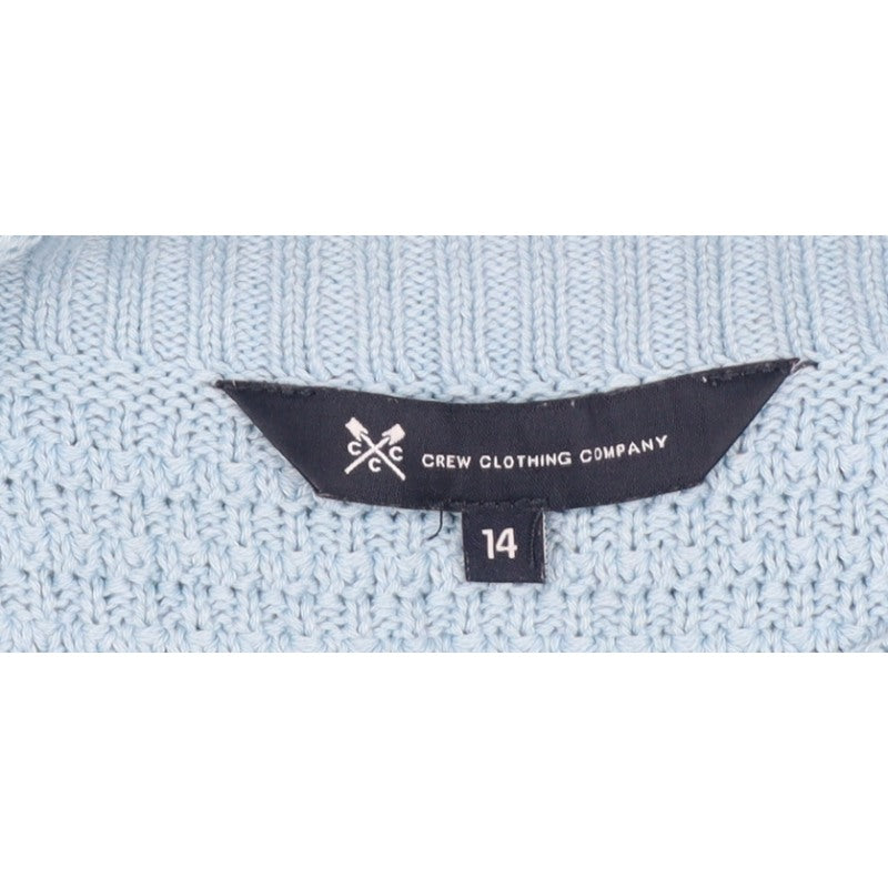 Crew Clothing Company Women Blue UK 14 Crew Neck Knit Pullover Jumper
