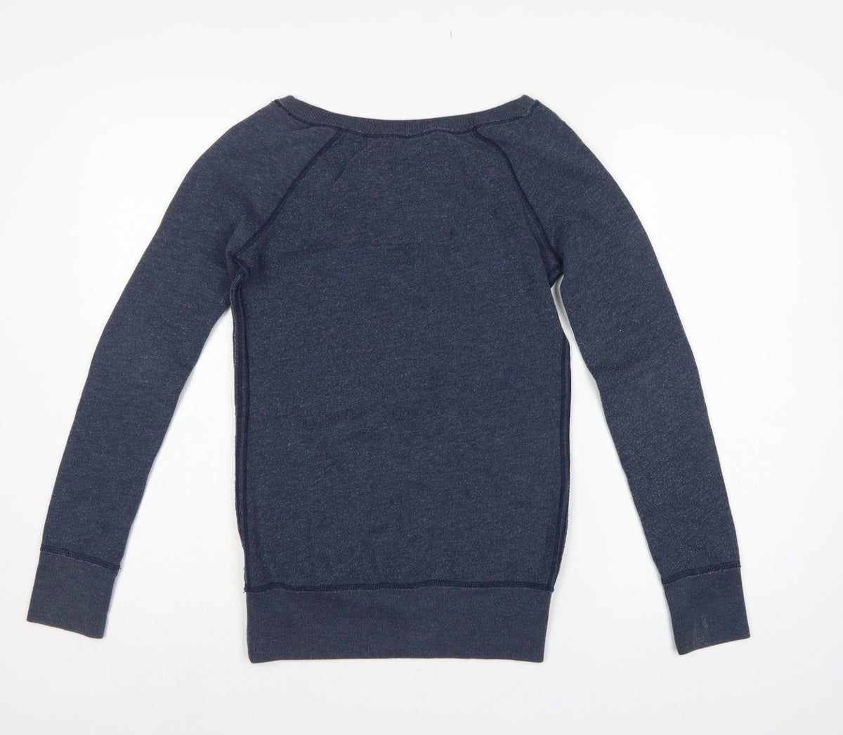 Hollister Women’s Blue XS Graphic Logo Pullover Sweatshirt Pocket