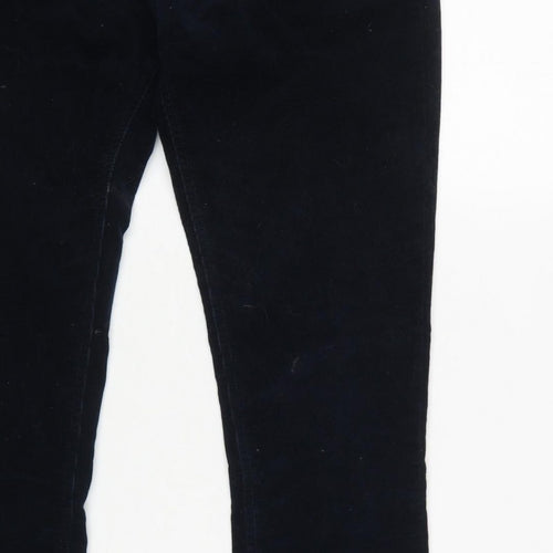 H&M L.O.G.G. Women Blue Corduroy Skinny Trousers Size 10