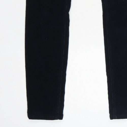 H&M L.O.G.G. Women Blue Corduroy Skinny Trousers Size 10