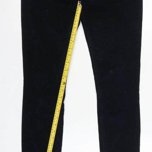 H&M L.O.G.G. Women Blue Corduroy Skinny Trousers Size 10