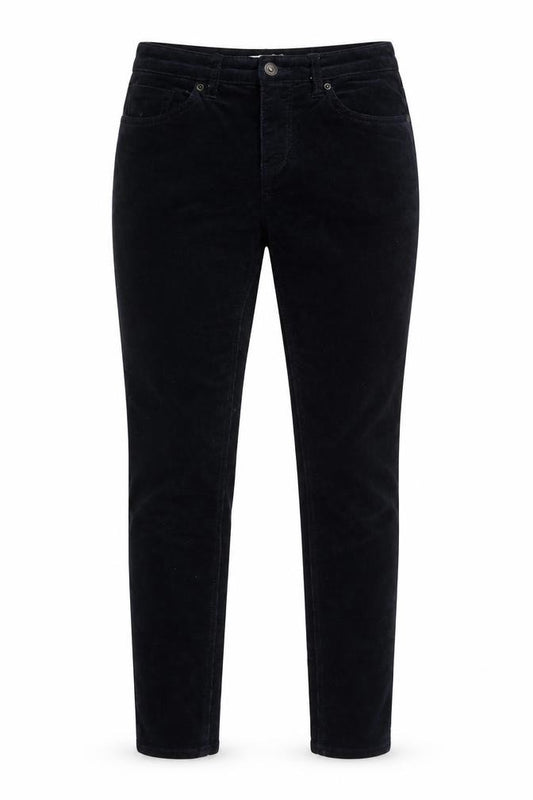 H&M L.O.G.G. Women Blue Corduroy Skinny Trousers Size 10
