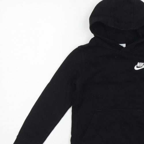 Nike Boys Black 6-7 Years Pullover Hoodie Logo Fleece