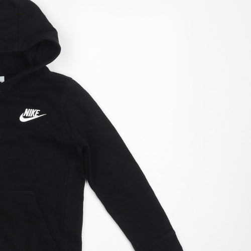 Nike Boys Black 6-7 Years Pullover Hoodie Logo Fleece