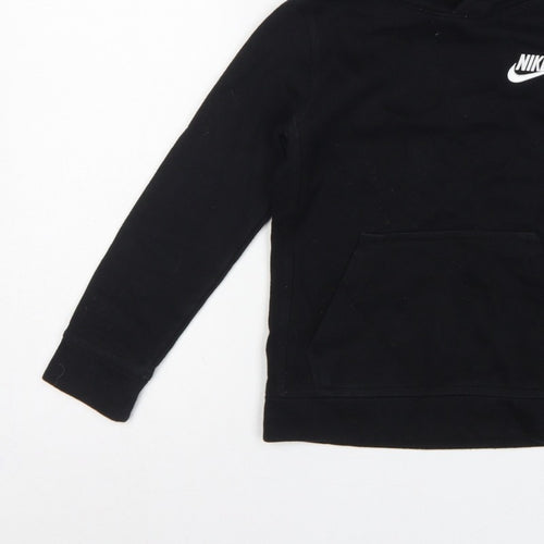 Nike Boys Black 6-7 Years Pullover Hoodie Logo Fleece
