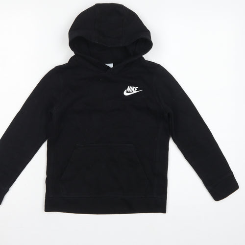 Nike Boys Black 6-7 Years Pullover Hoodie Logo Fleece