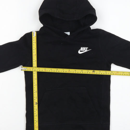 Nike Boys Black 6-7 Years Pullover Hoodie Logo Fleece