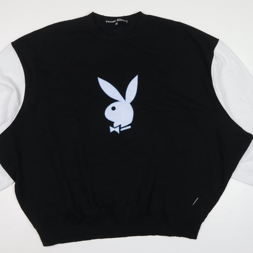 Missguided x Playboy Women’s Black UK 18 Pullover Graphic Sweatshirt