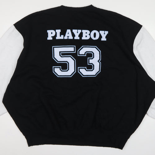 Missguided x Playboy Women’s Black UK 18 Pullover Graphic Sweatshirt