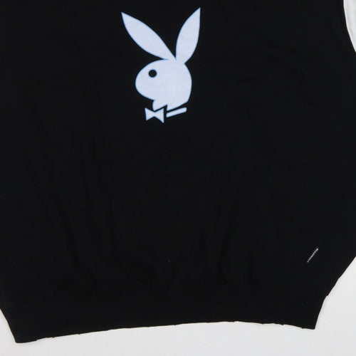 Missguided x Playboy Women’s Black UK 18 Pullover Graphic Sweatshirt