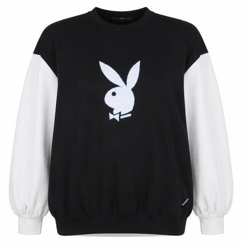 Missguided x Playboy Women’s Black UK 18 Pullover Graphic Sweatshirt