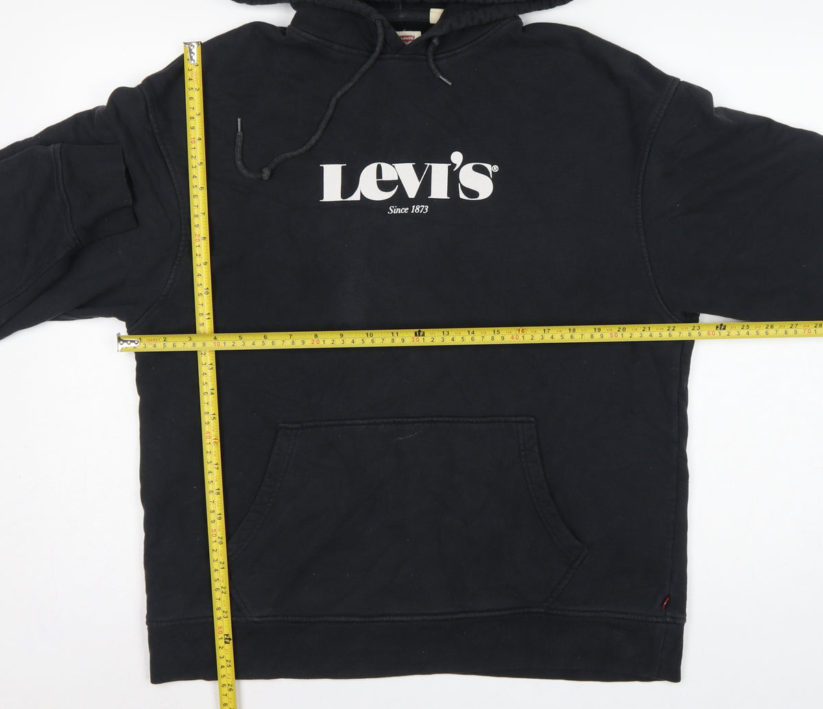 Levi's Men's Black M Relaxed Pullover Logo Cotton Hoodie