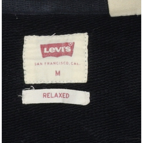 Levi's Men's Black M Relaxed Pullover Logo Cotton Hoodie