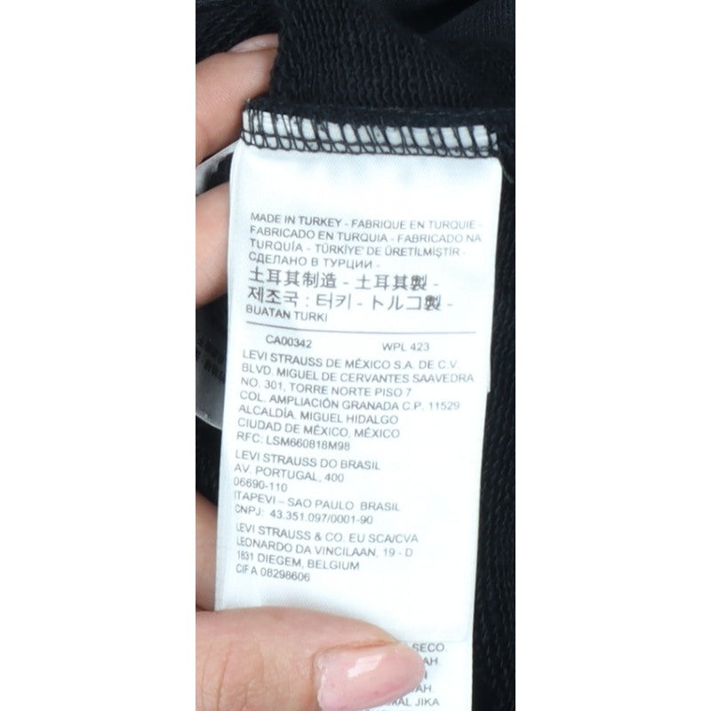 Levi's Men's Black M Relaxed Pullover Logo Cotton Hoodie