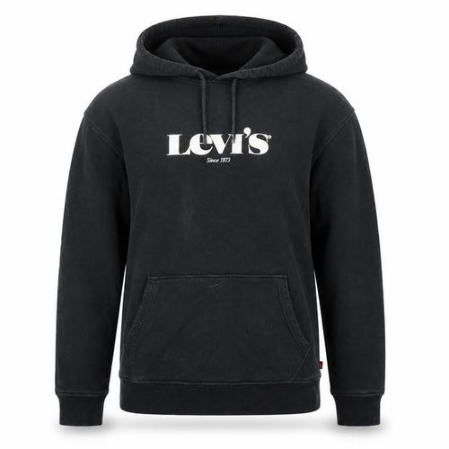 Levi's Men's Black M Relaxed Pullover Logo Cotton Hoodie