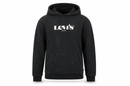 Levi's Men's Black M Relaxed Pullover Logo Cotton Hoodie