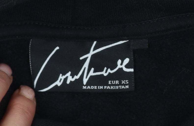 Additional view of Couture Women’s Black XS Pullover Hoodie Embroidered Logo Pockets