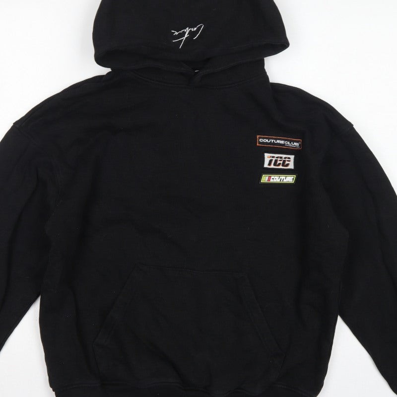 Additional view of Couture Women’s Black XS Pullover Hoodie Embroidered Logo Pockets