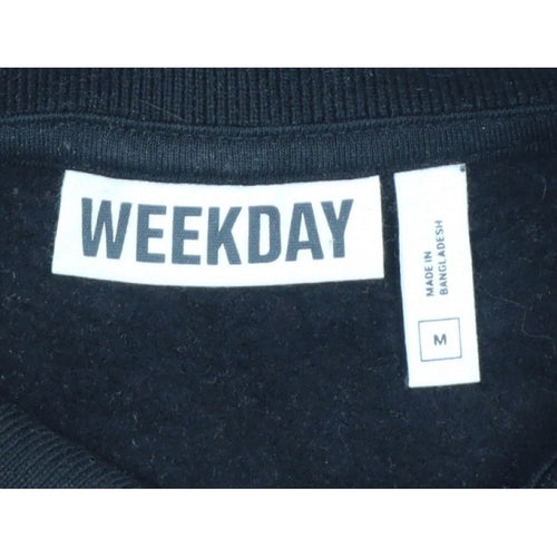 Weekday Men’s Black M Argyle Henley Collared Sweatshirt