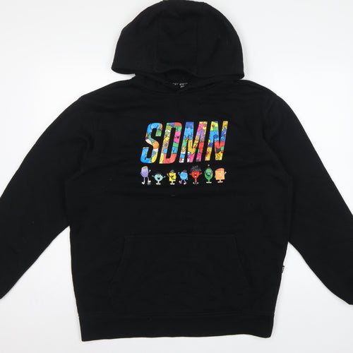 SOMN Men’s Black L Pullover Hoodie Mr Men Little Miss Graphic Print