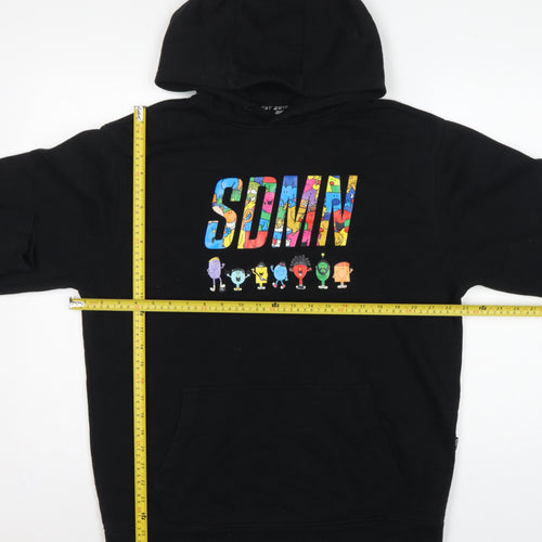 SOMN Men’s Black L Pullover Hoodie Mr Men Little Miss Graphic Print