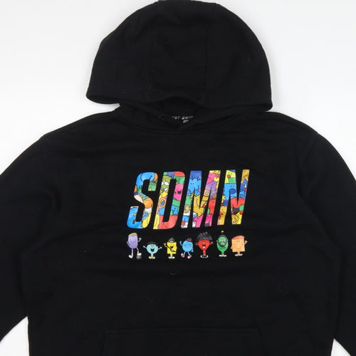 SOMN Men’s Black L Pullover Hoodie Mr Men Little Miss Graphic Print