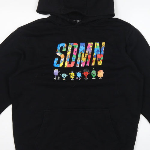 SOMN Men’s Black L Pullover Hoodie Mr Men Little Miss Graphic Print
