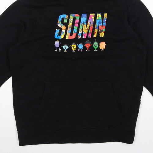 SOMN Men’s Black L Pullover Hoodie Mr Men Little Miss Graphic Print