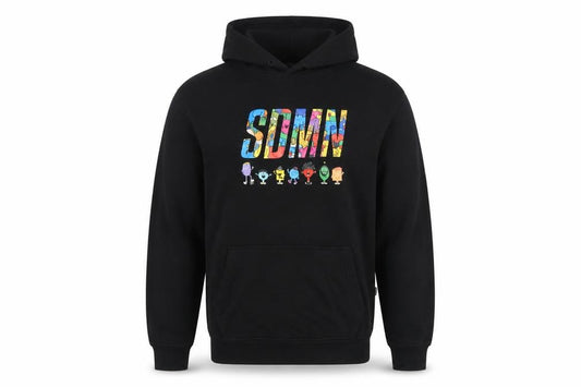 SOMN Men’s Black L Pullover Hoodie Mr Men Little Miss Graphic Print