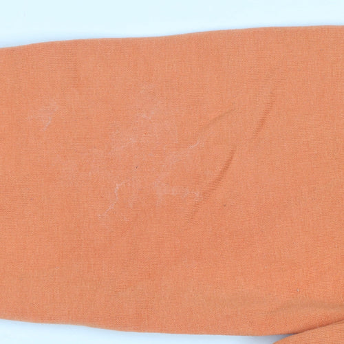 Fila Men's Orange M Crew Neck Logo Pullover Sweatshirt