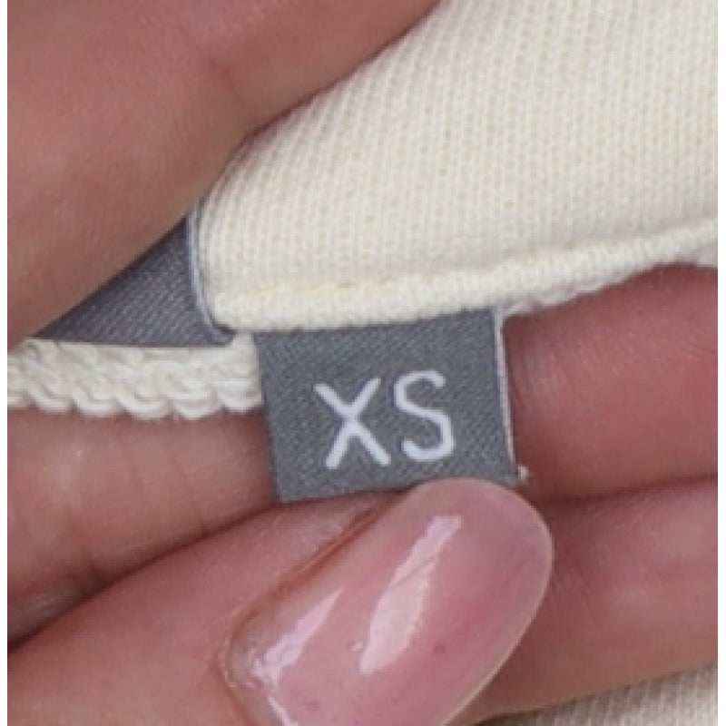 Additional view of Cernucci Women’s Ivory XS Henley Logo Sweatshirt High Neck
