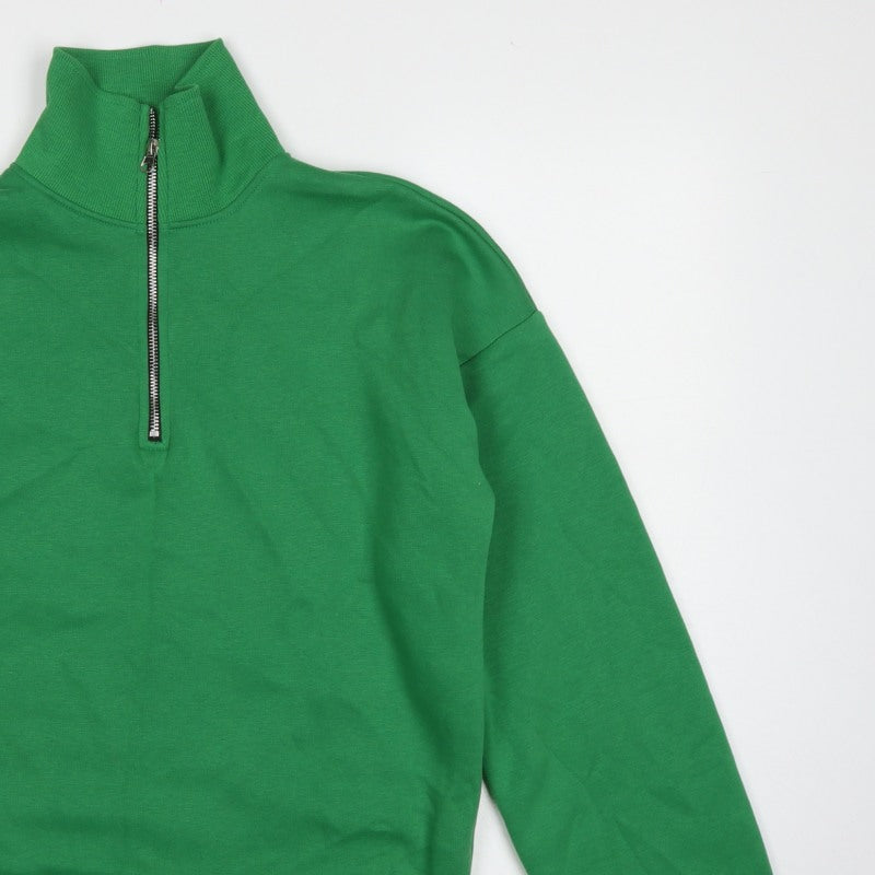 In The Style Women’s Green Size 12 Half Zip High Neck Sweatshirt