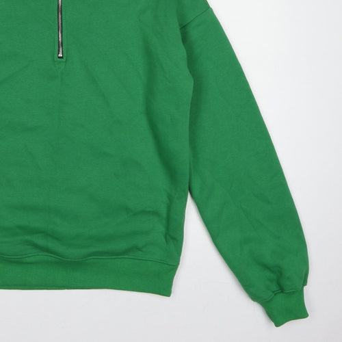 In The Style Women’s Green Size 12 Half Zip High Neck Sweatshirt
