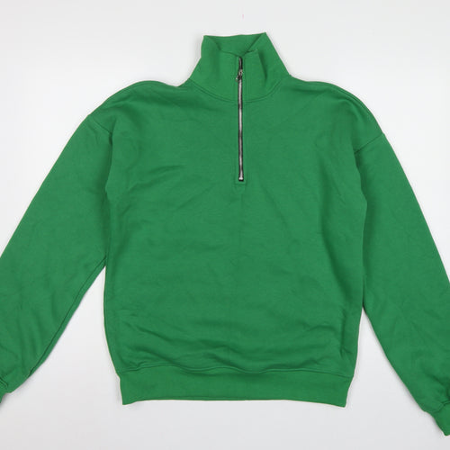 In The Style Women’s Green Size 12 Half Zip High Neck Sweatshirt