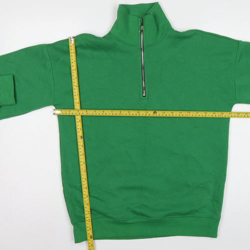In The Style Women’s Green Size 12 Half Zip High Neck Sweatshirt