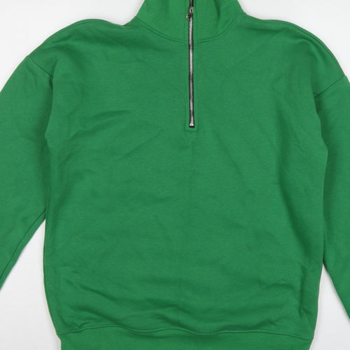 In The Style Women’s Green Size 12 Half Zip High Neck Sweatshirt