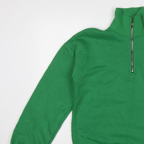 In The Style Women’s Green Size 12 Half Zip High Neck Sweatshirt